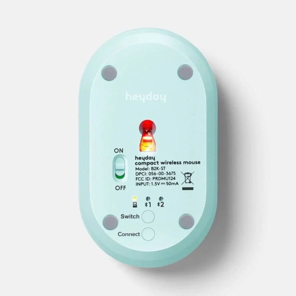 Bluetooth Mouse-Spring Teal-USB A Connections-heyday